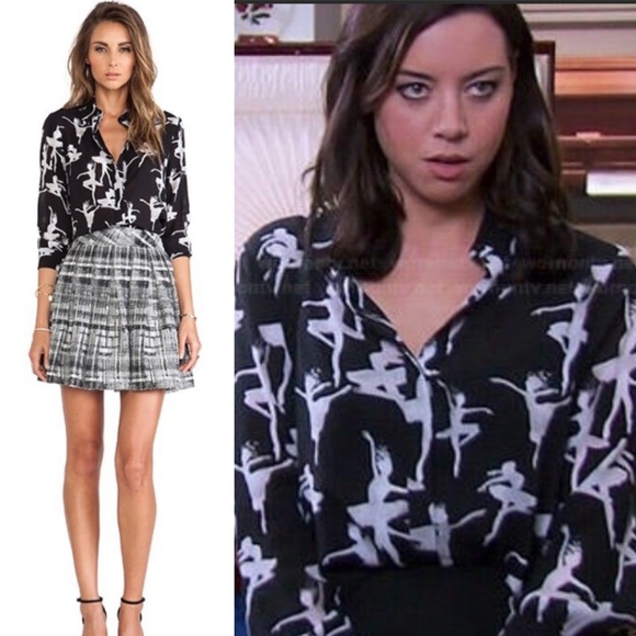 Alice + Olivia Tops - Alice and Olivia “Willa Ballerina Blouse”